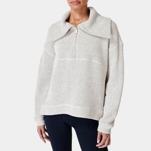 Sweaty Betty Restful Boucle Half Zip Sweatshirt